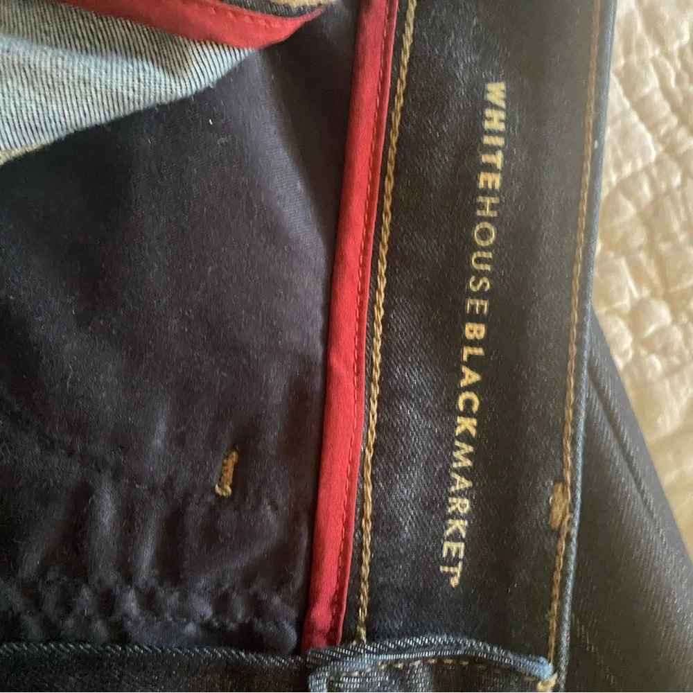 White House Black Market Women's Dark Blue Jeans - Picture 5 of 7